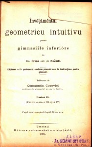 Mocnik_Franz. Invetamentul geometric intuitive. Partea II. Cernauti (Чернiвцi), 1887