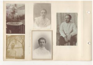 Сторінка з фотоальбому з портретами Бершадського та його родини